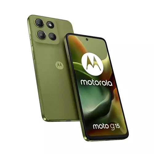 Photos - Mobile Phone Motorola moto g15 17.1 cm  Dual SIM Android 15 4G USB Type-C 4 GB 128 GB 5200 mAh Green PB6E0004GB (6.72")