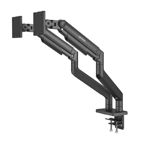 Photos - Mount/Stand MANHATTAN TV & Monitor Mount Desk Full Motion  2 screens Screen Sizes: 13-45" Black Clamp or Grommet Assemb (Spring)