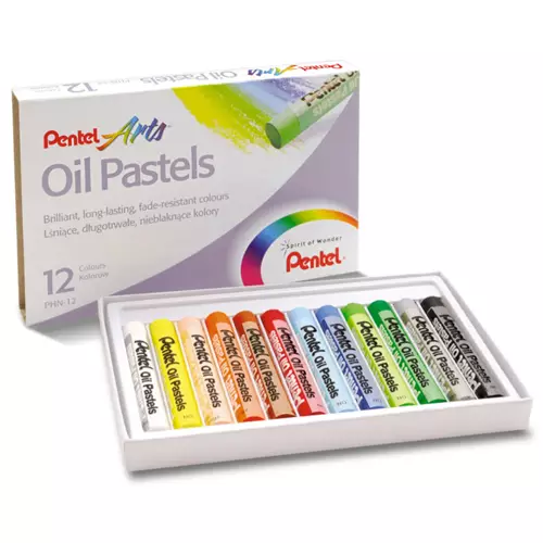 Pentel PHN4-12 pastel Oil pastel Soft Multicolour 12 pc(s)