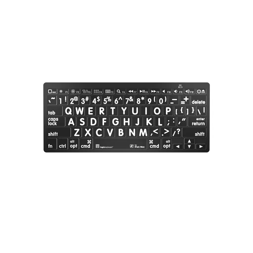 Logickeyboard LKB-LPWB-BTON-UK Keyboard Office Bluetooth Qwerty English Black White