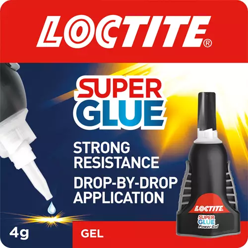 Loctite Super Glue Power Gel, Flexible Super Glue Gel, with Non-Drip Formula for Vertical Applications, Clear Adhesive with Precise Nozzle, 1x4g-image