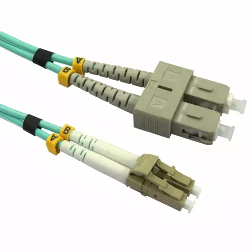 Photos - Cable (video, audio, USB) Cables Direct FB4M-LCSC-005D InfiniBand/fibre optic cable 0.5 m LC SC LC/SC Aqua colour 