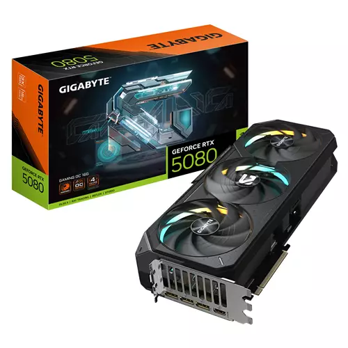 GIGABYTE GeForce RTX 5080 GAMING OC 16G Graphics Card - 16GB GDDR7 256bit PCI-E 5.0 2730MHz Core Clock 3 x DisplayPort 1 x HDMI GV-N5080GAMING OC-16GD