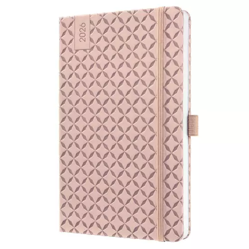 Sigel Jolie Diary 2026 A5 Week To View Pearl Rose - J6131