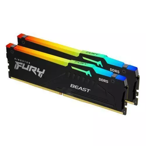 Kingston Technology FURY Beast 64GB 5200MT/s DDR5 CL40 DIMM (Kit of 2) RGB. Component for: PC Internal memory: 64 GB Memory layout (modules x size): 2 x 32 GB Internal memory type: DDR5 Memory form factor: 288-pin DIMM CAS latency: 40