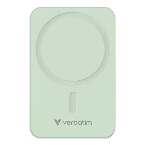 Verbatim Charge 'n' Go Essentials Magnetic Wireless Power Bank 20000 mAh Green