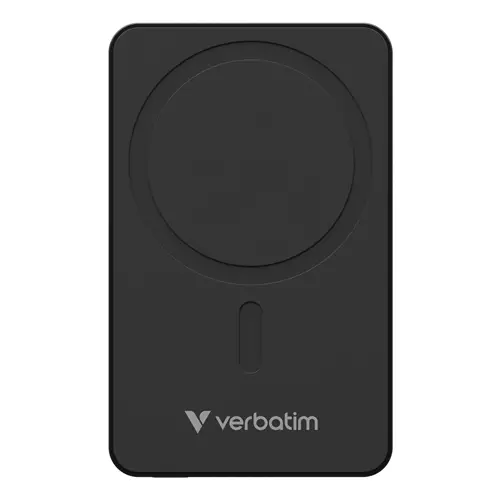 Verbatim Charge 'n' Go Essentials Magnetic Wireless Power Bank 5000 mAh Black