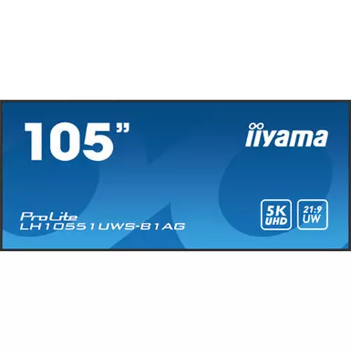 iiyama LH10551UWS-B1AG Signage Display Digital signage flat panel 2.66 m (104.7") LED 500 cd/m UltraWide 5K HD Black 24/7