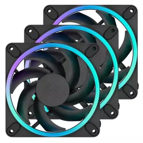 Fractal Design Momentum 12 RGB Computer case Fan 12 cm Black 3 pc(s)