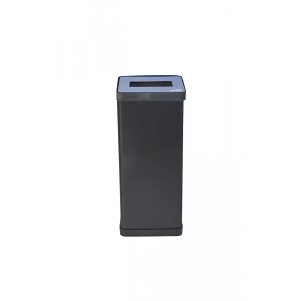 Alba Pbcorbn B Trash Can 50 L Square Acrylonitrile Butadiene Styrene (Abs) Steel Black-image
