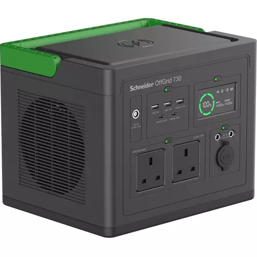 APC SE OffGrid Portable Power Station 730 - Li-Ion battery LCD 2x UK outlets 3x USB-A 2x USB-C 3x 12V wireless charger