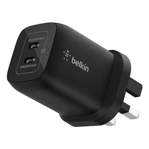 Belkin ENA007MYBK mobile device charger Laptop Portable gaming console Smartphone Tablet Black AC Fast charging Indoor