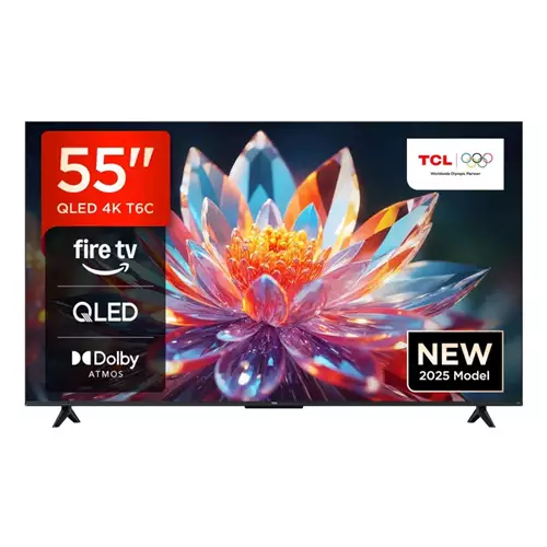 TCL T6C -UK 55 inch QLED 4K HDR 10+ Dolby Vision & Atmos Smart Fire TV