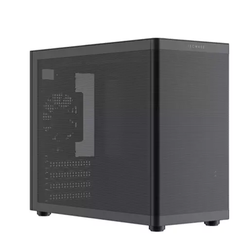 TecWare Fusion 3 mATX Compact PC Case High Airflow SFF Chassis 3 Fans Included Top-Mount ATX/SFX PSU Support USB-C Supports 280mm GPU amp; Dual Radiators Black