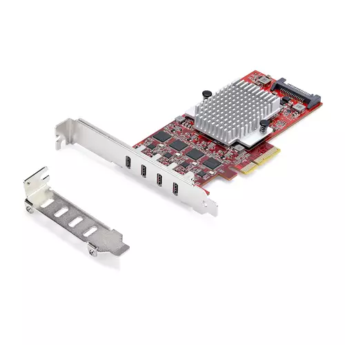 StarTech.com 4-Port USB Type-C PCIe Card USB 3.2 10Gbps USB-C PCI Express Expansion Card 4x Independent USB Controllers Windows/Linux/macOS TAA-Compliant