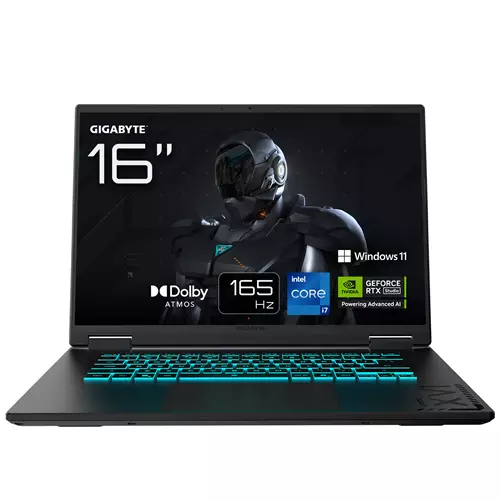 GIGABYTE Gaming A16 Laptop - 16" 165Hz WUXGA Intel Core i7-13620H NVIDIA RTX 5060 GPU 16GB DDR5 5200MHz 1 x Gen4 1TB SDD Windows 11 Home 2Y Warranty Dolby Atmos GAMING A16 CVHI3UK894SH