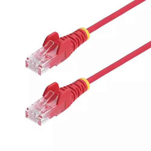 StarTech.com 2m Red Slim CAT6 Ethernet Cable Snagless 100W PoE UTP LSZH 28AWG Pure Bare Copper Wire Slim RJ45 Network Patch Cord w/Strain Reliefs Individually Tested 2 m Cat6 U/UTP (UTP) RJ-45 RJ-45 Red