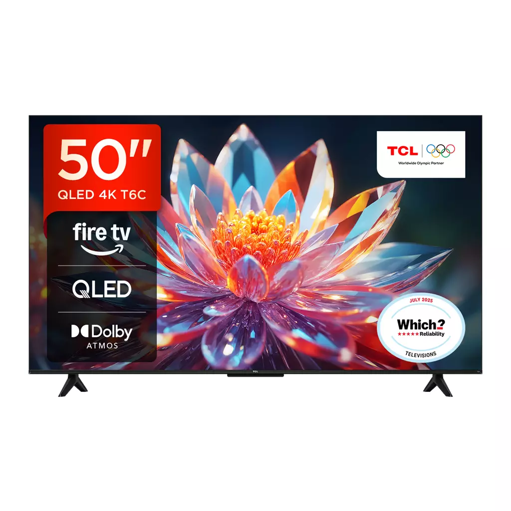 TCL T6C -UK 50 inch QLED 4K HDR 10+ Dolby Vision & Atmos Smart Fire TV TCL T6C -UK 50 inch QLED 4K HDR 10+ Dolby Vision & Atmos Smart Fire TV