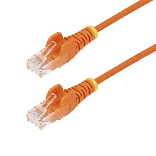 StarTech.com 3m Orange Slim CAT6 Ethernet Cable Snagless 100W PoE UTP LSZH 28AWG Pure Bare Copper Wire Slim RJ45 Network Patch Cord w/Strain Reliefs Individually Tested 3 m Cat6 U/UTP (UTP) RJ-45 RJ-45 Orange