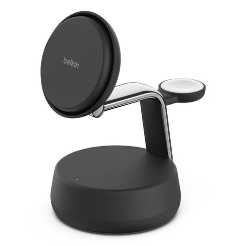 Belkin WIZ040MYCH mobile device charger Headphones Smartphone Black Chrome USB Wireless charging Fast charging Indoor