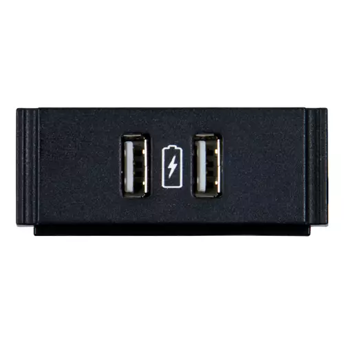 AMX HydraPort HPX-N102-USB-PC - outlet outlet box Black