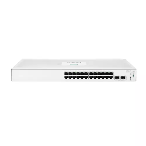 HPE Aruba Networking Networking Instant On Switch 24p Gigabit 2p SFP 1830 Managed L2 Gigabit Ethernet (10/100/1000) Full duplex Rack mounting 1U