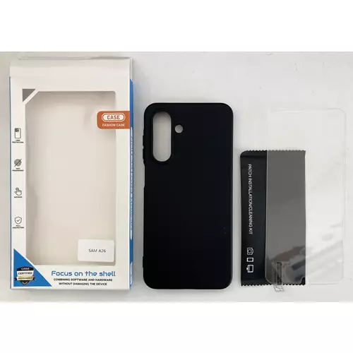 Accuratus MOB-SA26-SCAS+SP-B mobile phone case Shell case Black
