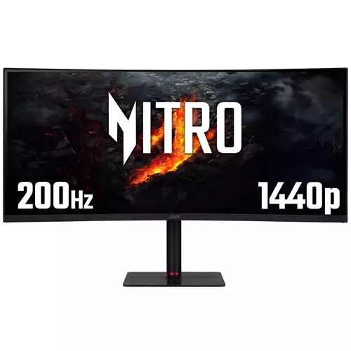 Acer Nitro XV5 Nitro XV345CURX0 - 34" UltraWide Quad HD (3440x1440) Curved 1000R 200Hz 0.5ms HDR10 AMD FreeSync Gaming Monitor