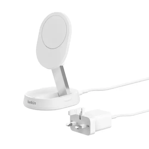 Belkin WIA008MYWH mobile device charger Headphones Smartphone White AC Wireless charging Fast charging Indoor