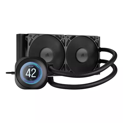 Photos - Computer Cooling Corsair Nautilus 240 RS LCD Processor All-in-one liquid cooler 12 cm Black 1 pc(s) CW-9061031-WW 