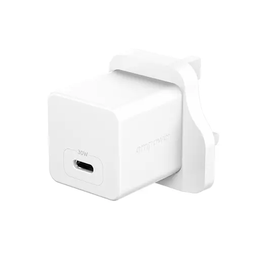 PanzerGlass empower by  Turbo 30W Charger Single USB-C | UK Plug | Silver White