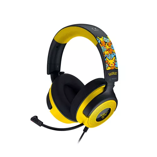 Razer Kraken V4 X Pokemon Headset Wired Head-band Gaming USB Type-C / USB Type-A Black Yellow