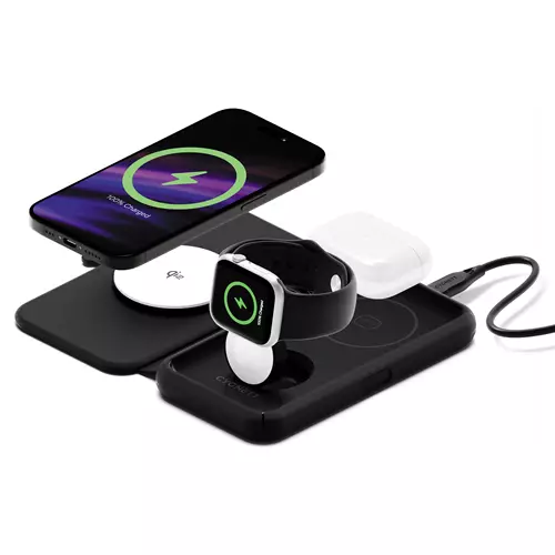 Cygnett Voyager Headphones Smartphone Smartwatch Black USB Wireless charging Fast charging Indoor