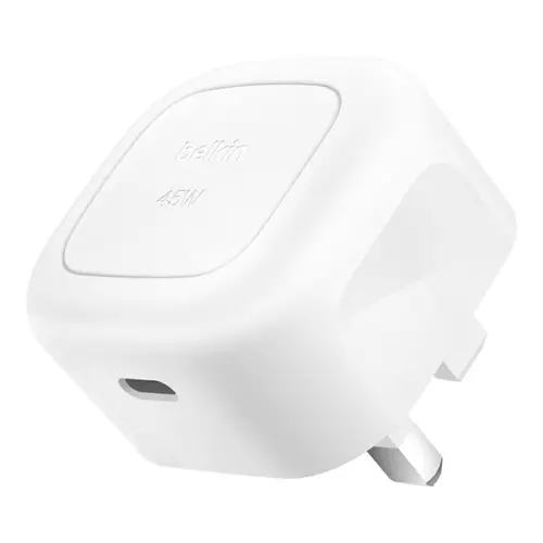 Belkin BoostCharge. Charger type: Indoor Power source type: AC USB Charger compatibility: Mobile phone USB Type-C ports quantity: 1 Fast charging. Product colour: White