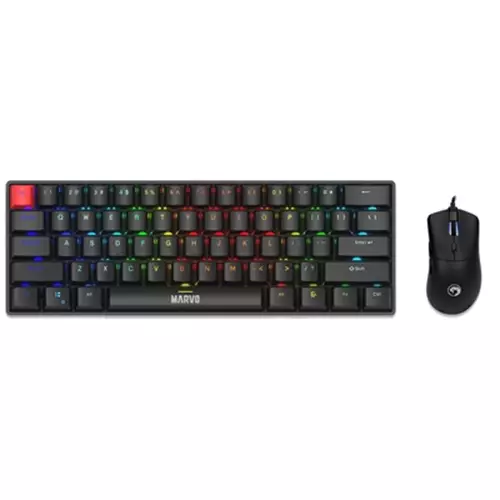 Marvo Scorpion and Mouse Bundle Scorpion KG933G Saber 61 Scorpion G950 Niro 40 Gaming Mouse keyboard QWERTY English Black