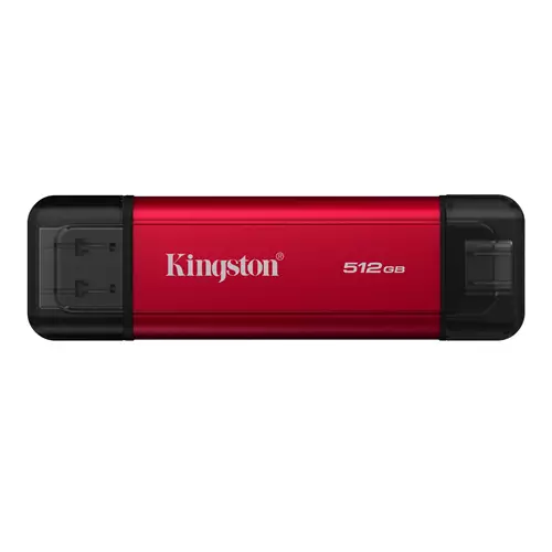 Kingston Technology 512GB Dual USB-A/C Portable SSD Up to 1050MB/s USB 3.2 Gen 2 512 GB USB Type-A / USB Type-C 3.2 Gen 2 (3.1 Gen 2) 1050 MB/s Black Red