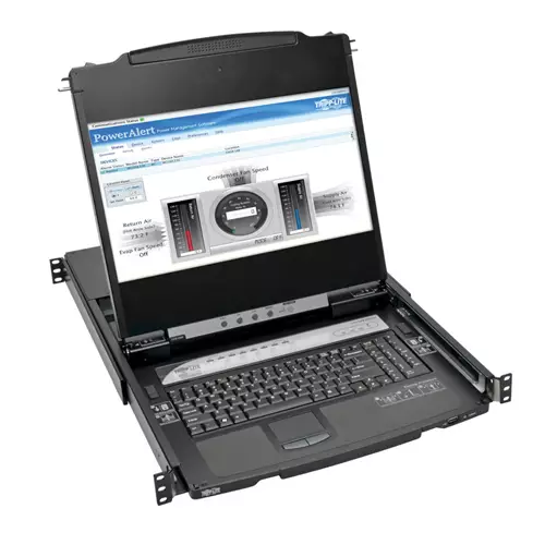 Tripp Lite B030-008-17-IP NetDirector 8-Port 1U Rack-Mount Console HDMI KVM Switch with 17 in. LCD and IP Remote Access Dual Rail