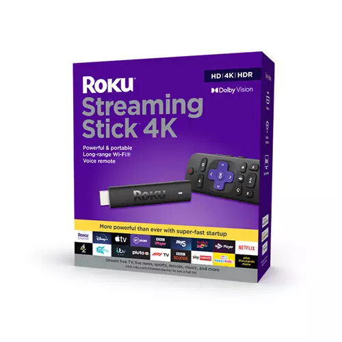 Roku Streaming Stick 4K HDMI 4K Ultra HD Black