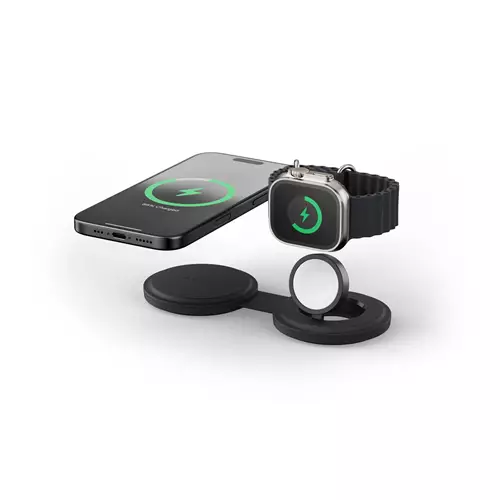 Photos - Charger Satechi OntheGo 2-in-1 Headset Smartphone Smartwatch Black USB Wireless charging Fast charging Indoor ST-QTG21K 