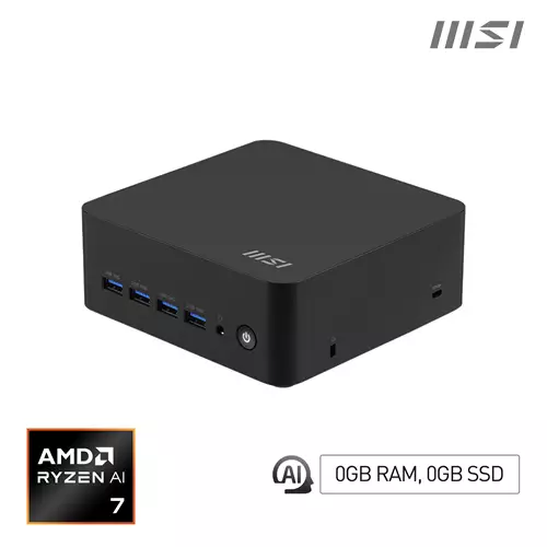 MSI Cubi Z AI 8M AMD Ryzen 7 8845HS Barebone NUC USFF Mini Computer HTPC (NO RAM NO Storage NO OS) AMD Radeon Graphics/DDR5/Dual ThunderBolt 4/Dual HDMI/Dual LAN/WiFi 6E/BT 5.3/VESA