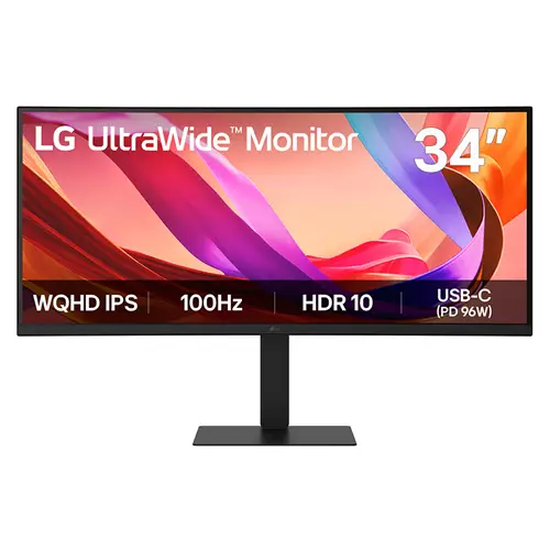 LG 34" IPS Ultrawide QHD Monitor computer monitor 86.4 cm (34") 3440 x 1440 pixels UltraWide Quad HD LCD Black