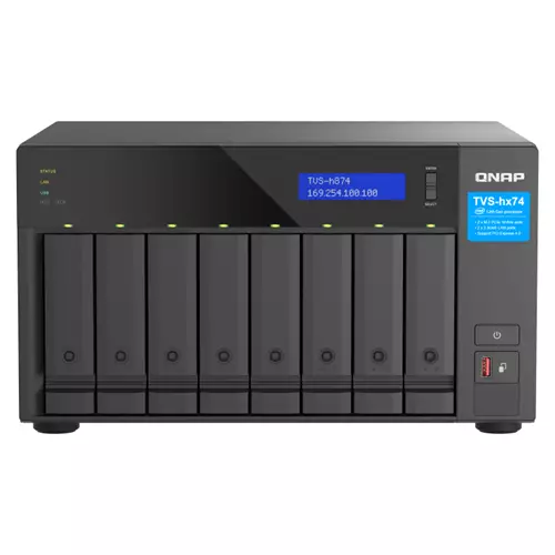 QNAP TVS-h874 NAS Tower Intel Core i5 i5-12400 32 GB DDR4 0 TB QuTS hero Black