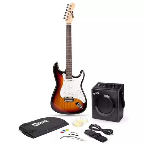 PDT RockJam Elec Guitar Super Kit Sun