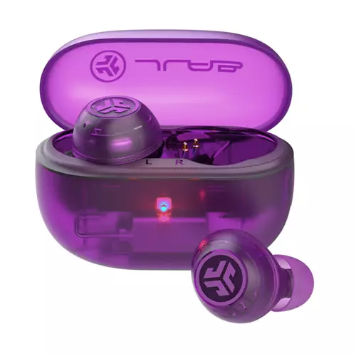 JLab Go Pop ANC Headset True Wireless Stereo (TWS) In-ear Calls/Music Bluetooth Purple Transparent