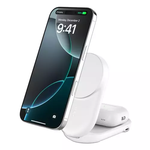 Belkin WIZ039MYWH mobile device charger Headphones Smartphone White USB Wireless charging Fast charging Indoor