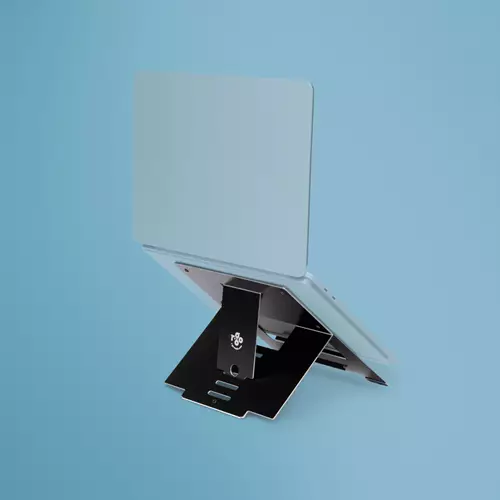 R-Go Tools Laptop stand R-Go Riser Flexible adjustable folding laptop riser ergonomic Hylite aluminum black