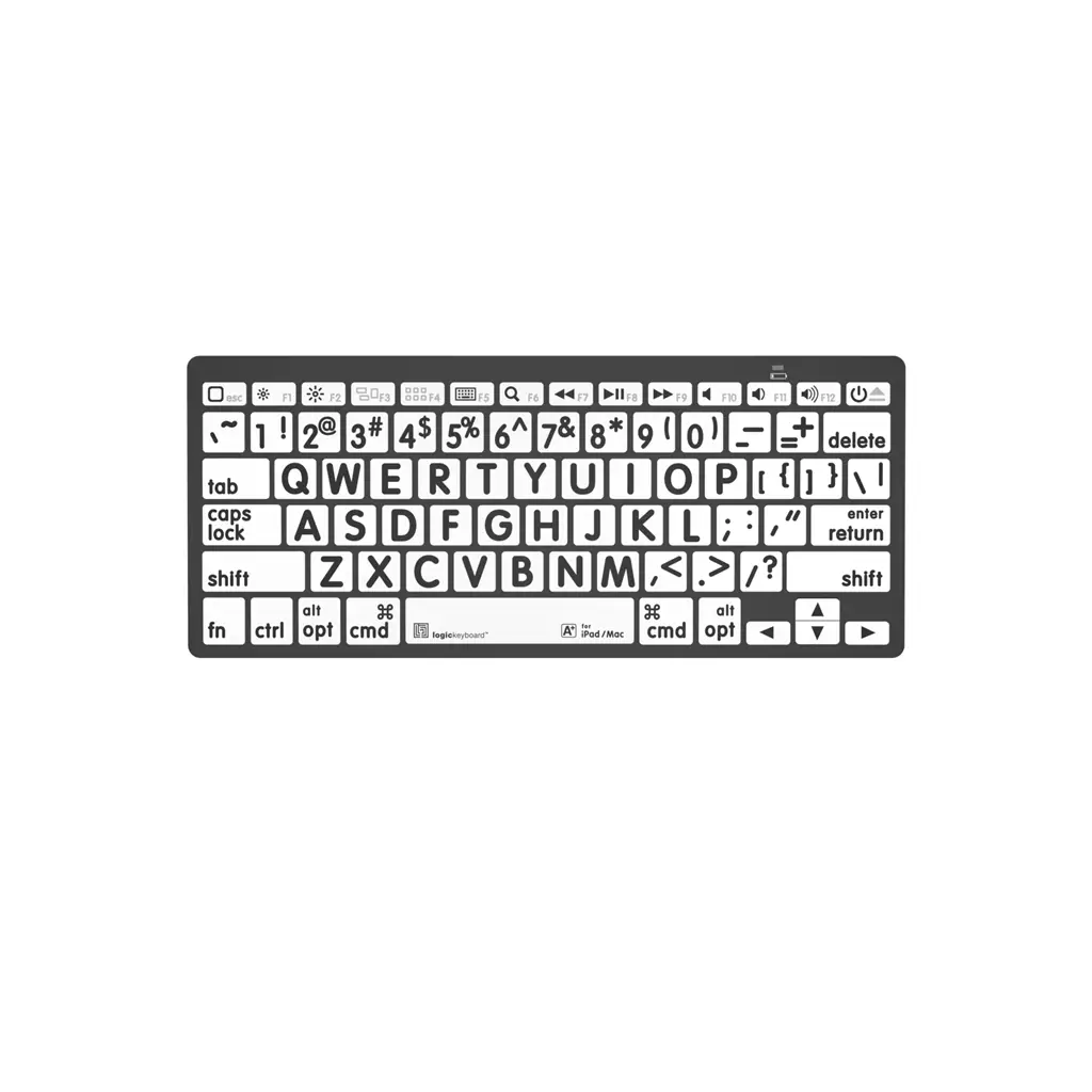 Logickeyboard LKB-LPBW-BTON-UK Keyboard Home Bluetooth Qwerty English Black White