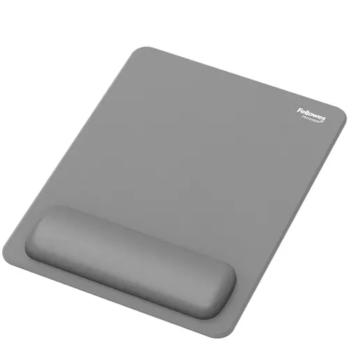 Fellowes Breyta XL Mouse Mat Wrist Rest XL Mouse Pad Wrist Support with Antibacterial Protection Ergonomic Mouse Mat Grey