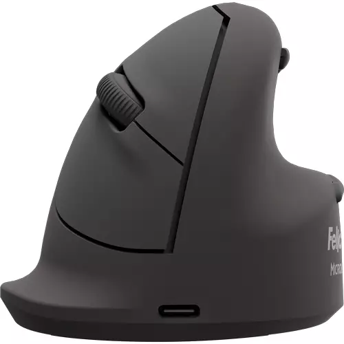 Fellowes Vertical Wireless Mouse Breyta Plus+ Ergonomic Left Handed Vertical Mouse with Antibacterial Protection Large