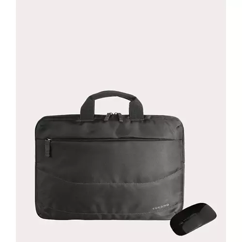 Tucano IDEA Notebook 13"/14" and MacBook Pro 14" Messenger case with mouse included Black
